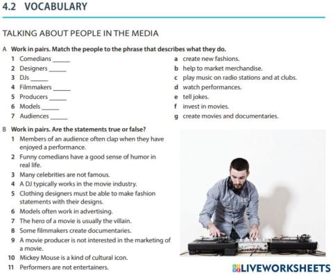 Talking about people in the media