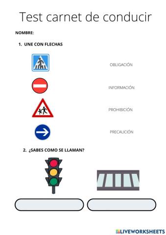 Test carnet de conducir