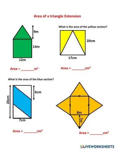 Area of triangles extension