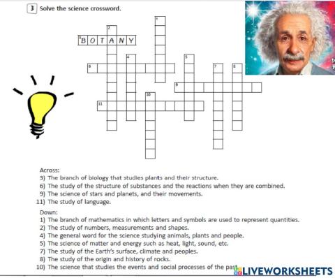 Science crossword