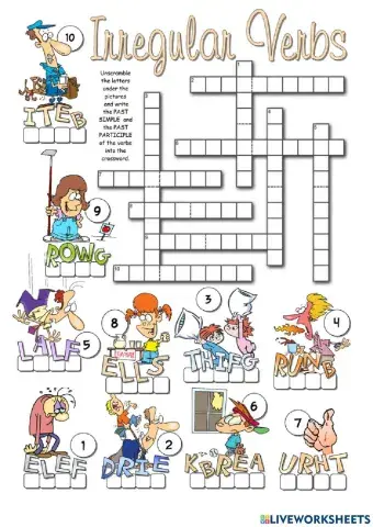 Irregular verbs crossword 6