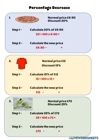 WW - Percentage increase decrease