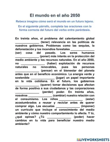 El mundo en 50 años