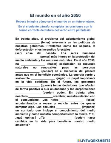 El mundo en 50 años