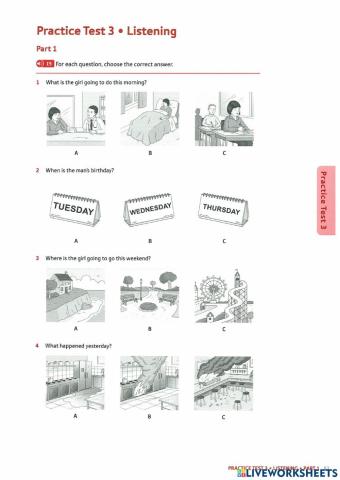 PET Oxford Trainer exam 3 Listening