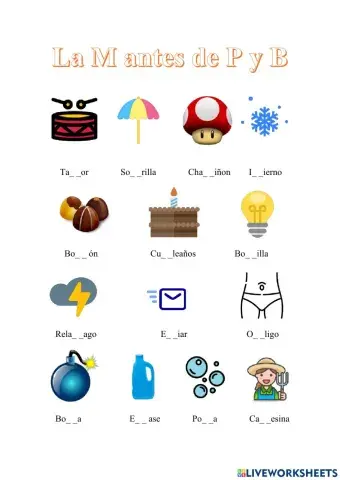 Prueba m antes de p y b