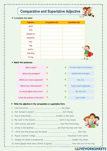 Comparative vs Superlative Adjective