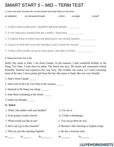 Smart start 5 - test 1