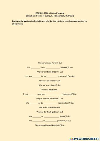 Perfekt  - Hörverstehen