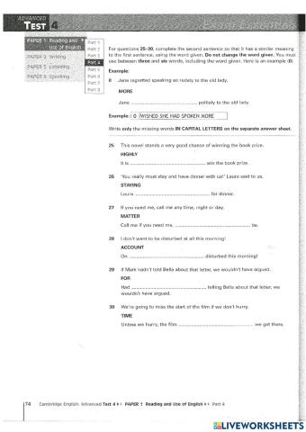 Use of English test 4