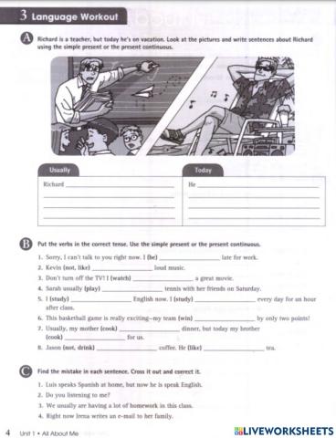 w.link 2 unit 1 language