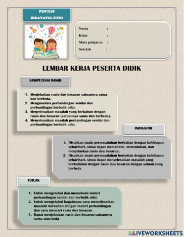 Lkpd materi perbandingan