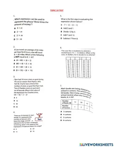 Algebraic Expressions