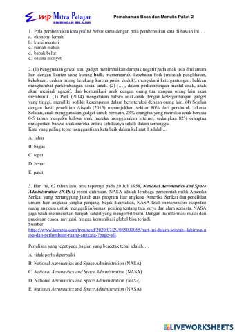 Intensif pbm paket 2