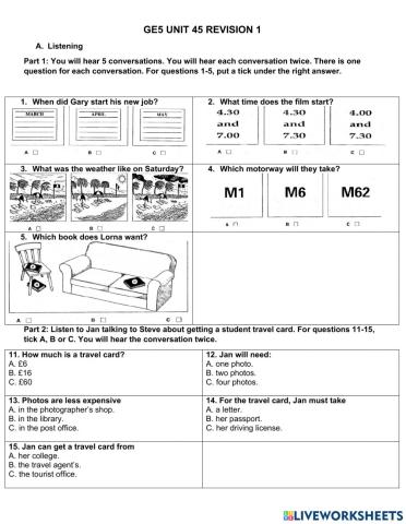 Ge5 unit 45 revision 1