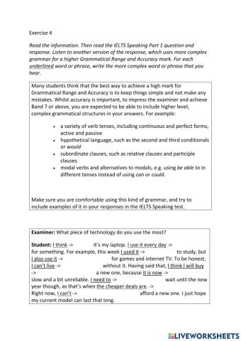 IE3, Unit 6, Speaking,Exericse 4
