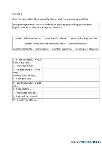 IE3, Unit 6, Speaking, Exercise 5
