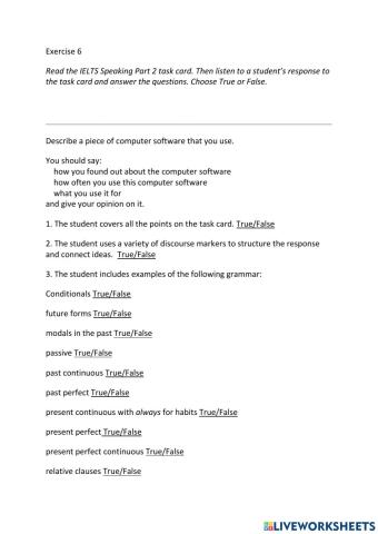 IE3, Unit 6, Speaking, Exercise 6