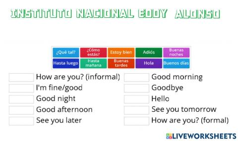 Saludos y despedidas en ingles