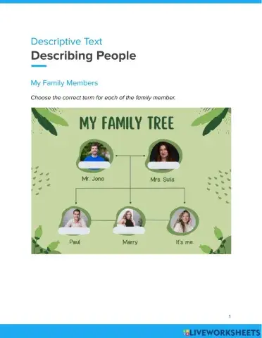 Descriptive Text - Describing People
