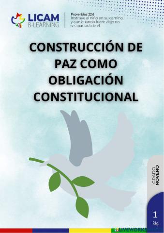 Construcción de paz como obligación constitucional.