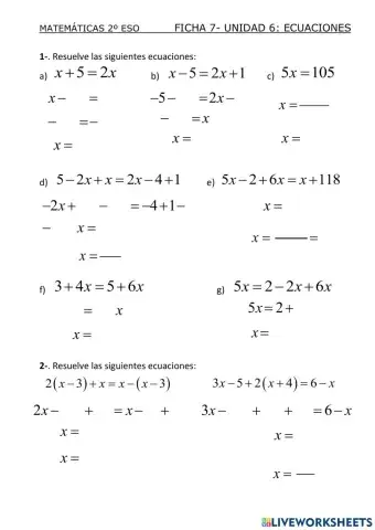 ECUACIONES 1er. GRADO