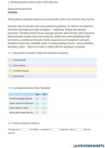 Teksto suvokimas-2kl