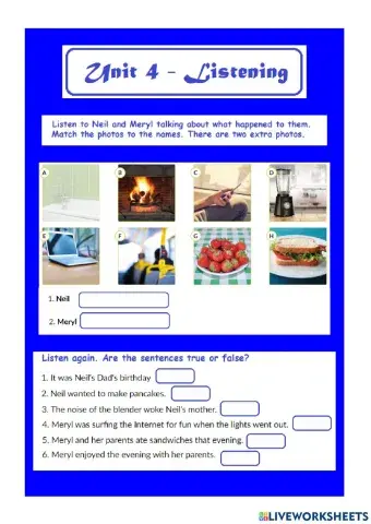 Unit 4 listening