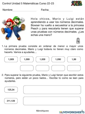 Control U.5 mates 5º