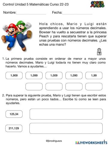 Control U.5 mates 5º