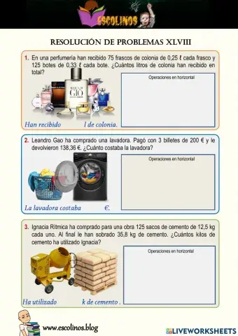Matemáticas 5º. Resolución de Problemas XLVIII