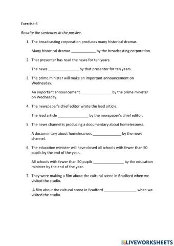 IE3, Unit 7, Grammar and Vocabulary, Exercise 6