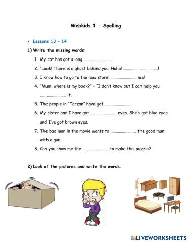 Webkids 1 - Spelling Lessons 13-14