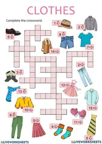 Clothes crossword