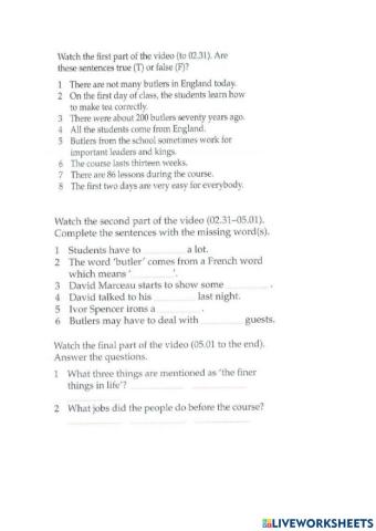 Bulter video listening