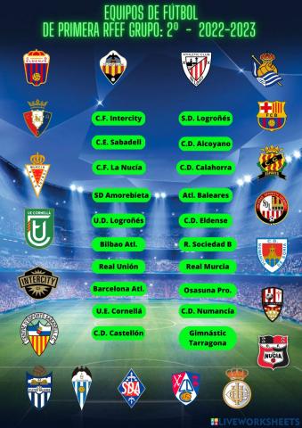 Equipos de fútbol de la Primera RFEF- Grupo: 2º