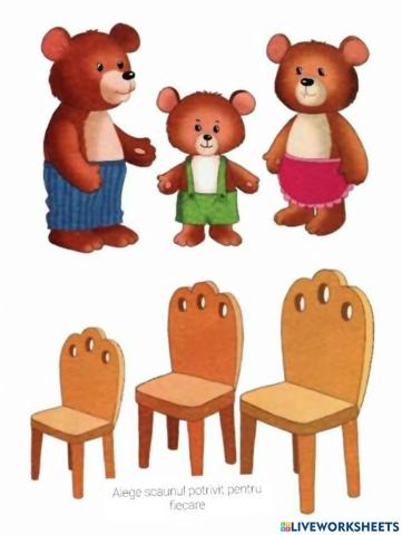 Посади ведмедика на свій стільчик