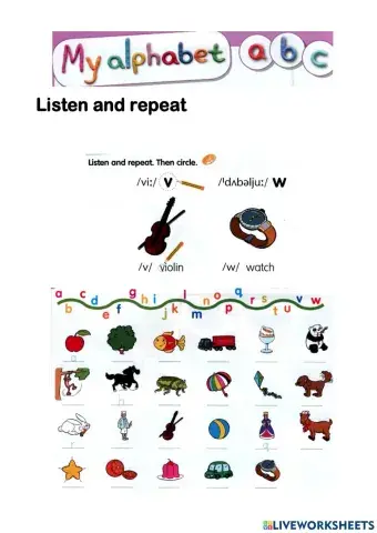 My alphabet V, W (Fly High 1)