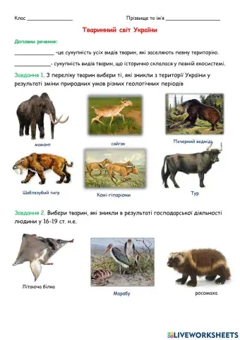 Тваринний світ України