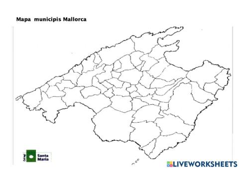 Mapa Mallorca polític