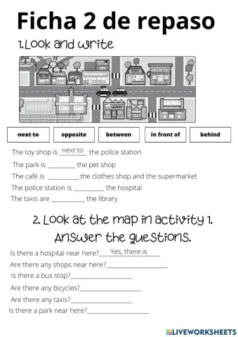 Ficha 2 de repaso. Unit 3