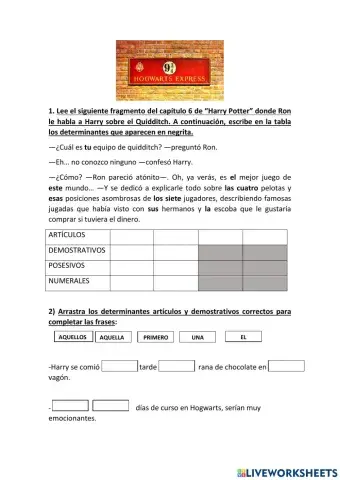 Harry potter y determinantes