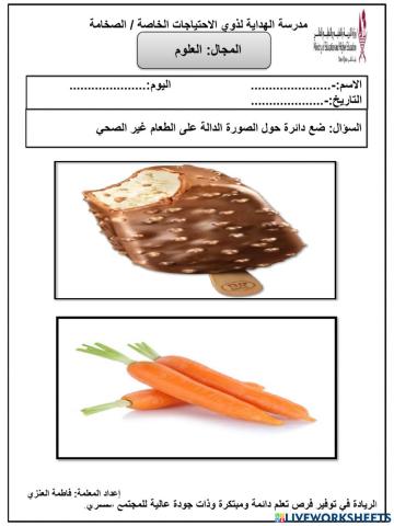 طعام غير صحي