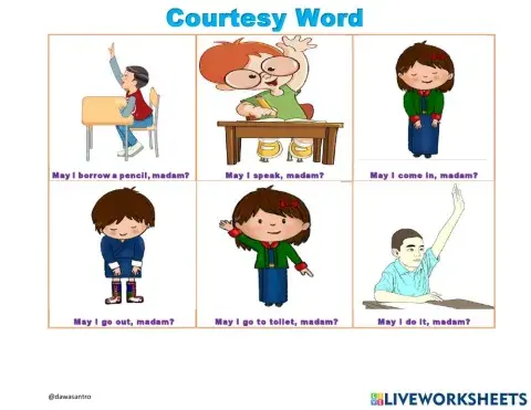 Courtesy Word Cart Eng