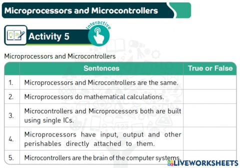 G7-T2-U1-Activity (Microprocessors and Microcontrollers Mark the)