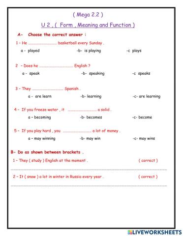 Present simple and if conditional