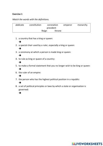 IE3, Unit 5, Grammar and Vocabulary, Exercise 1
