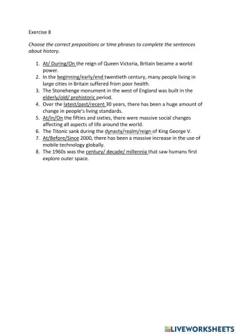 IE3, Unit 5, Grammar and Vocabulary, Exercise 8