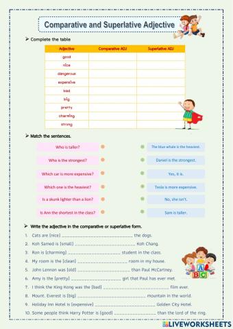 Comparative vs Superlative Adjective