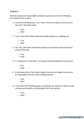 IE3, Unit 5, Reading, Exercise 1